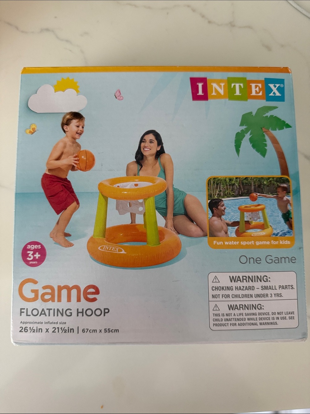 Intex Orange & Green Floating Hoop Water Game for Kids